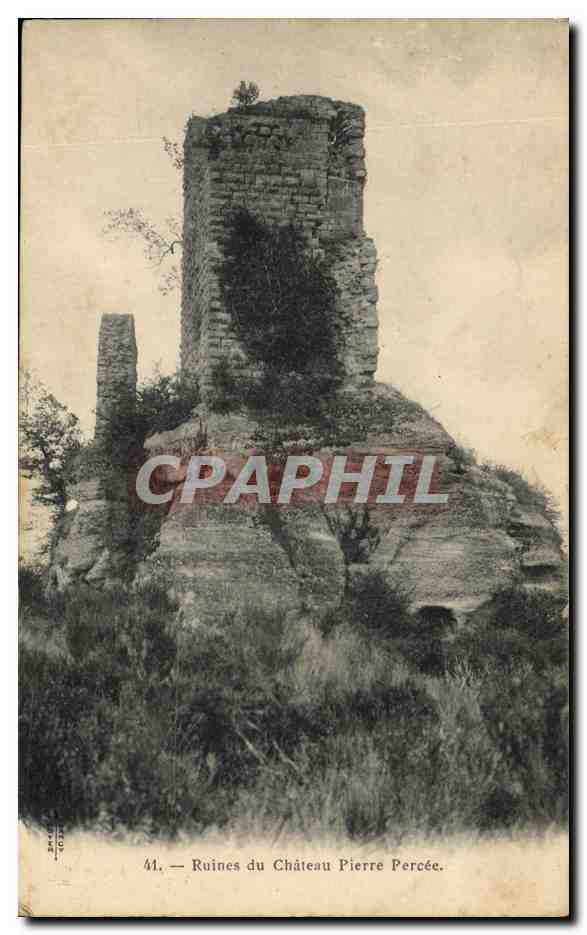 CPA Ruines du Chateau de la Pierre percee