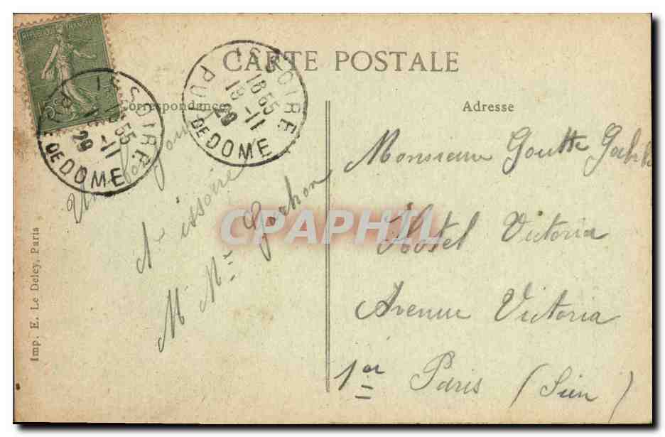 CPA Chateau La Tour de Maurifollet pres Perrier — Rückseite