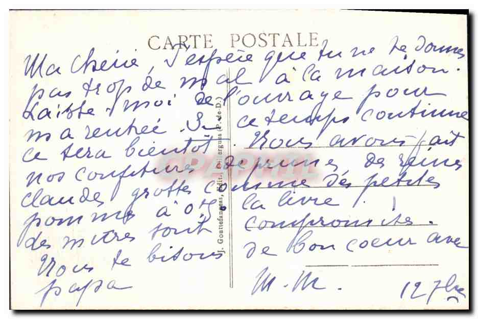 CPA Chateau de Murols Auvergne — Rückseite