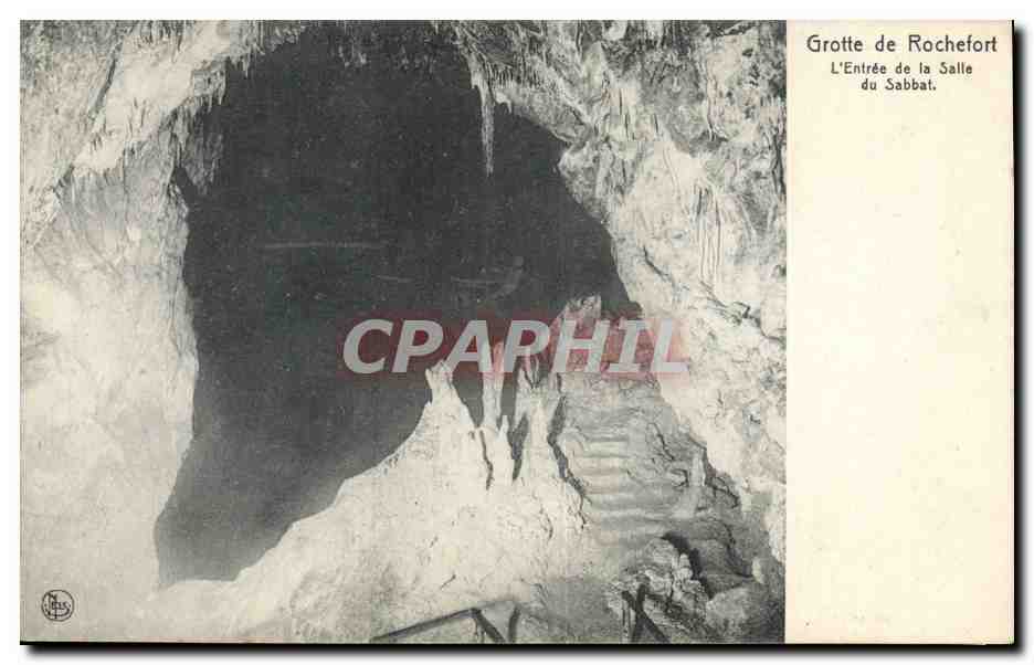 CPA Grottes Grotte de Rochefort L'entree de la salle du Sabbat