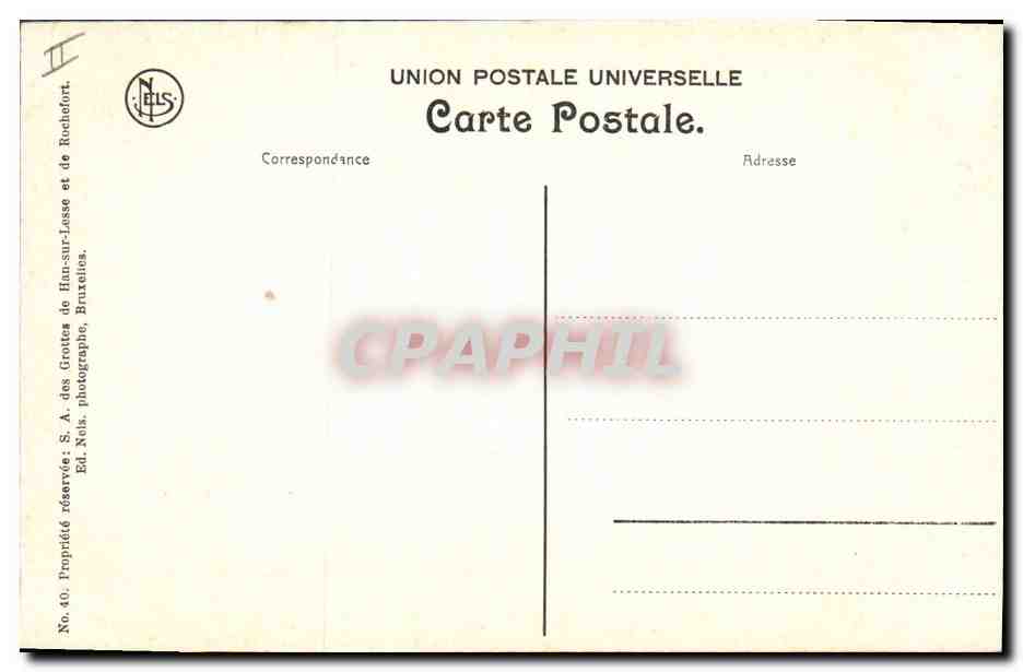CPA Grottes Grotte de Rochefort Le palais de Bagdad — Verso