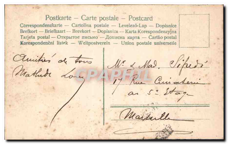 CPA Fantaisie Enfants Poupee Femme  — Rückseite