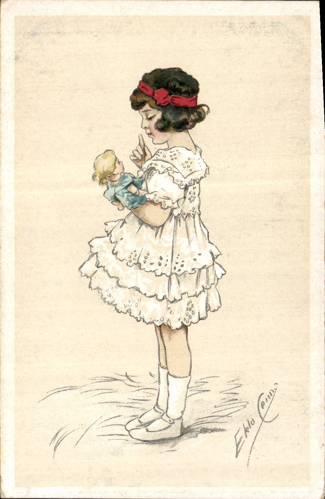 CPA Fantaisie Enfants Poupee  