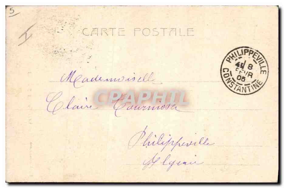 CPA Fantaisie Enfants Poupee Grand mere precoce  — Rückseite
