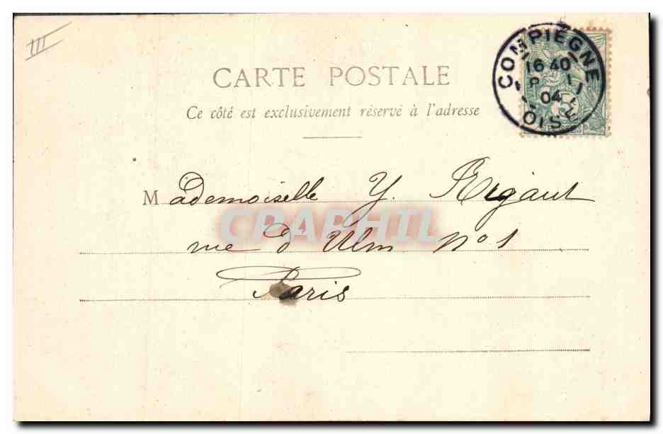 Souvenirs de Jeunesse — Phototypie A. Buisseret, Nîmes — Nr. 4 — Rückseite