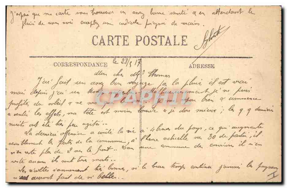 CPA Palais de justice Chambery — Verso