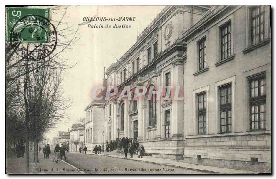 CPA Palais de justice Chalons sur Marne