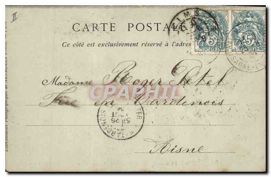 CPA Chalon sur Saone Le square du Palais de justice  — Verso