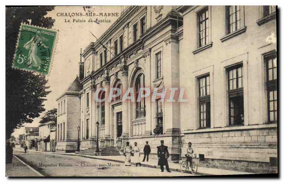 CPA Palais de justice Chalons sur Marne