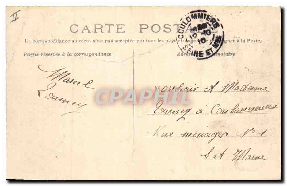 CPA Palais de justice Chalons sur Marne — Verso