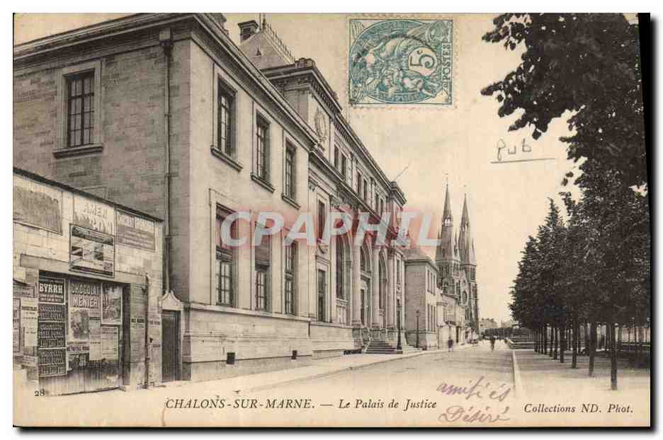 CPA Palais de justice Chalons sur Marne