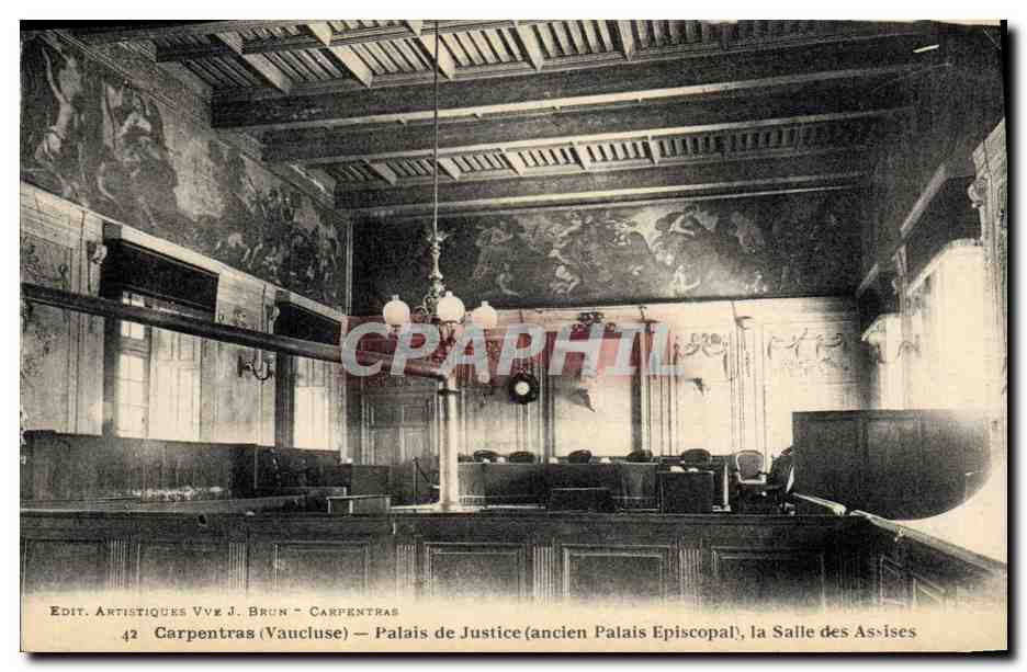 CPA Palais de justice Ancien Palais episcopal la salle des Assises Carpentras