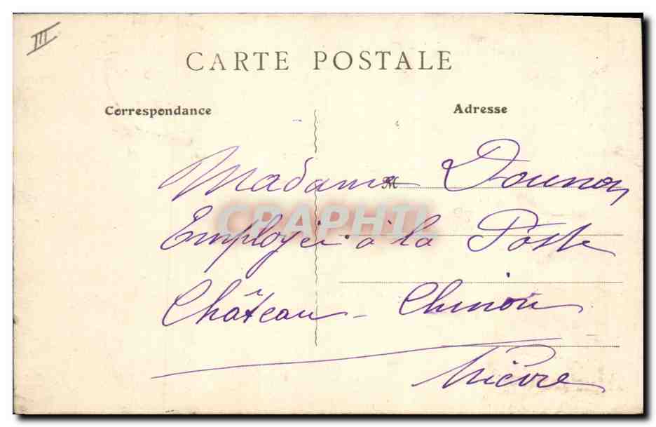 CPA Palais de justice Chateauroux  — Verso