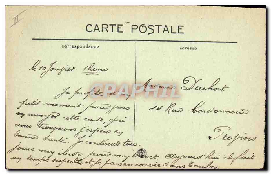 CPA Bateau de Guerre Condorcet Dreadnougth 1ere escadre — Verso