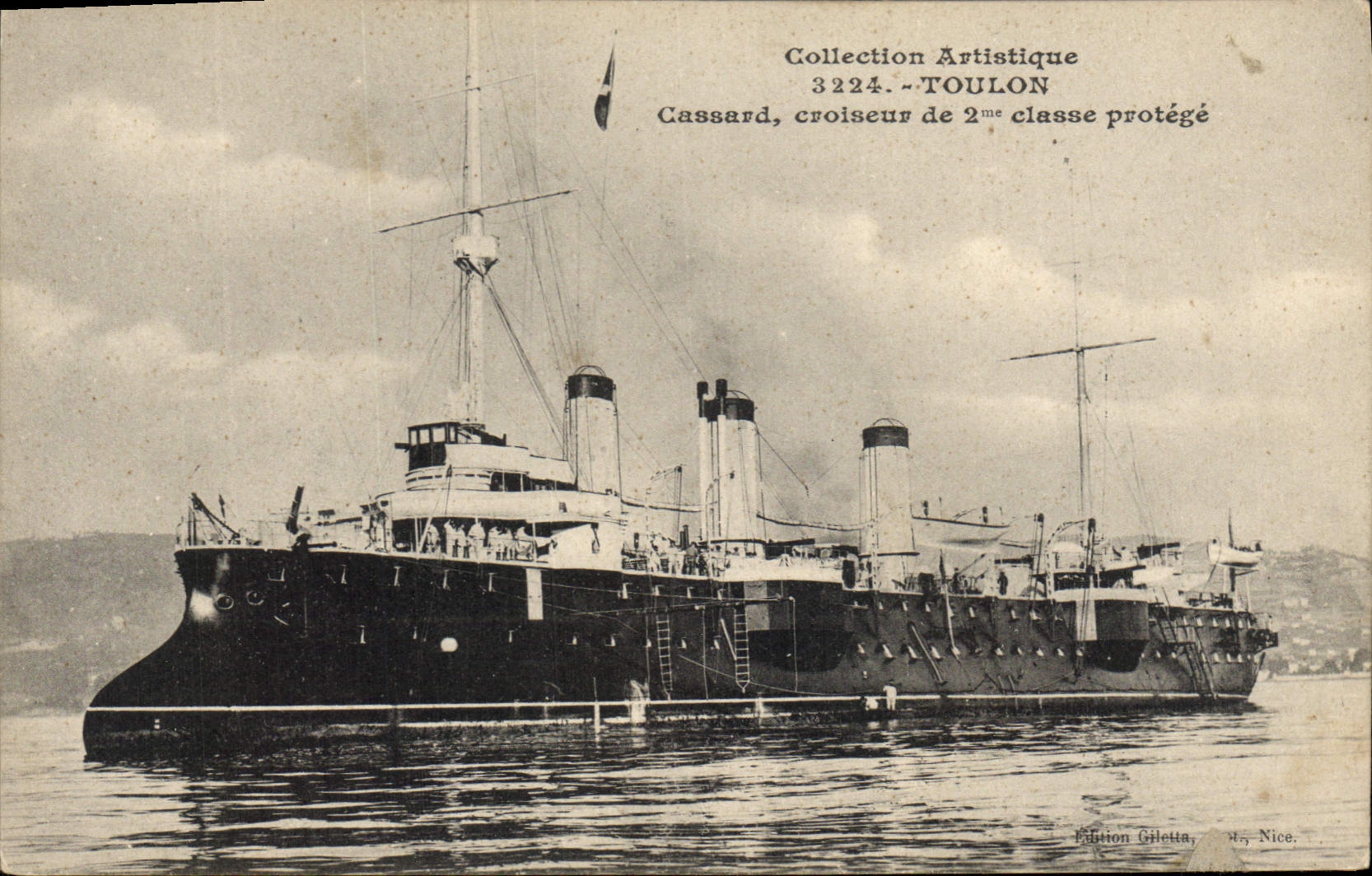 Cassard, croiseur de 2ème classe protégé — Toulon — Édition Giletta, Nice