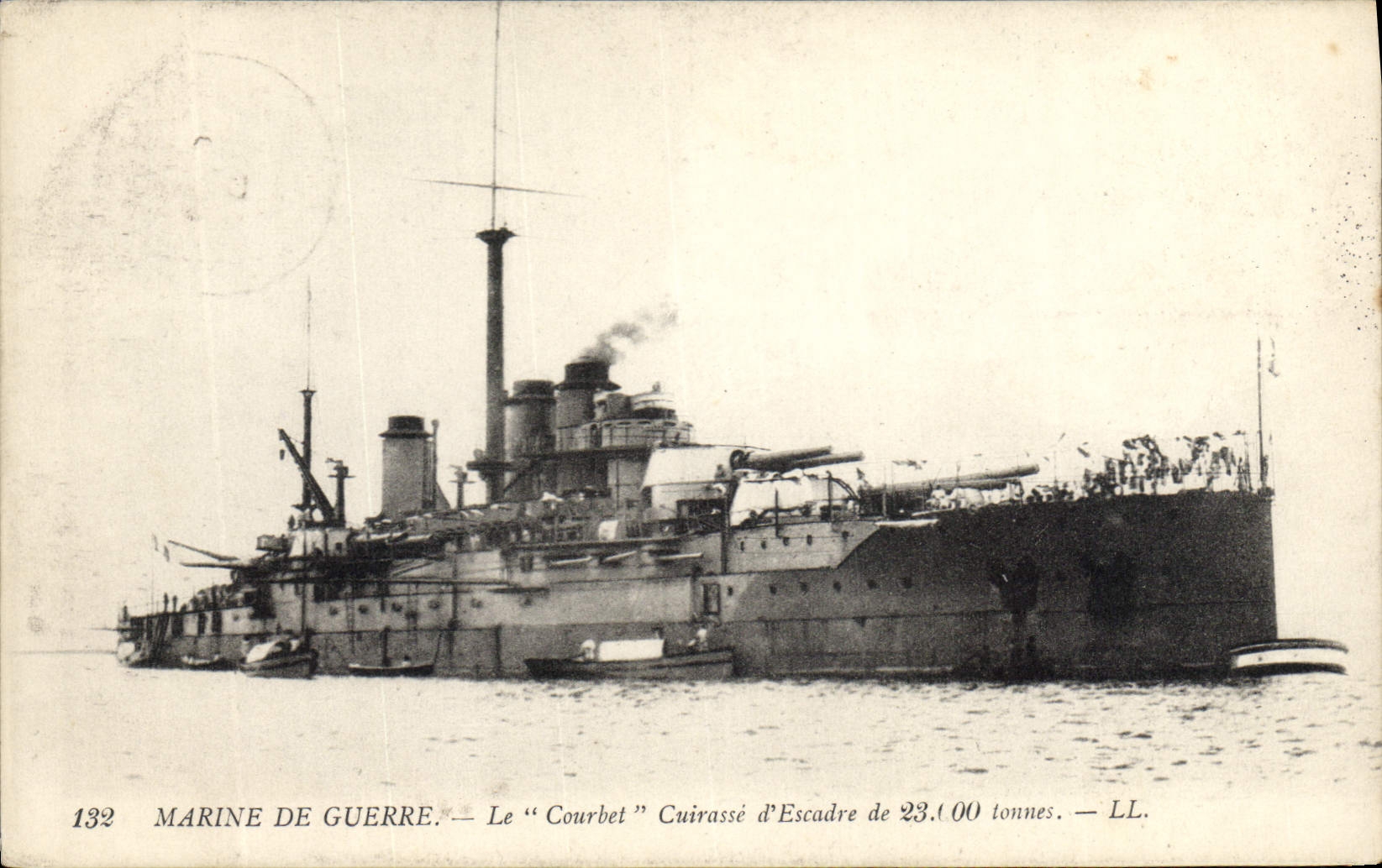 Le "Courbet" — Cuirassé d'Escadre de 23.000 tonnes — LL. — N° 132