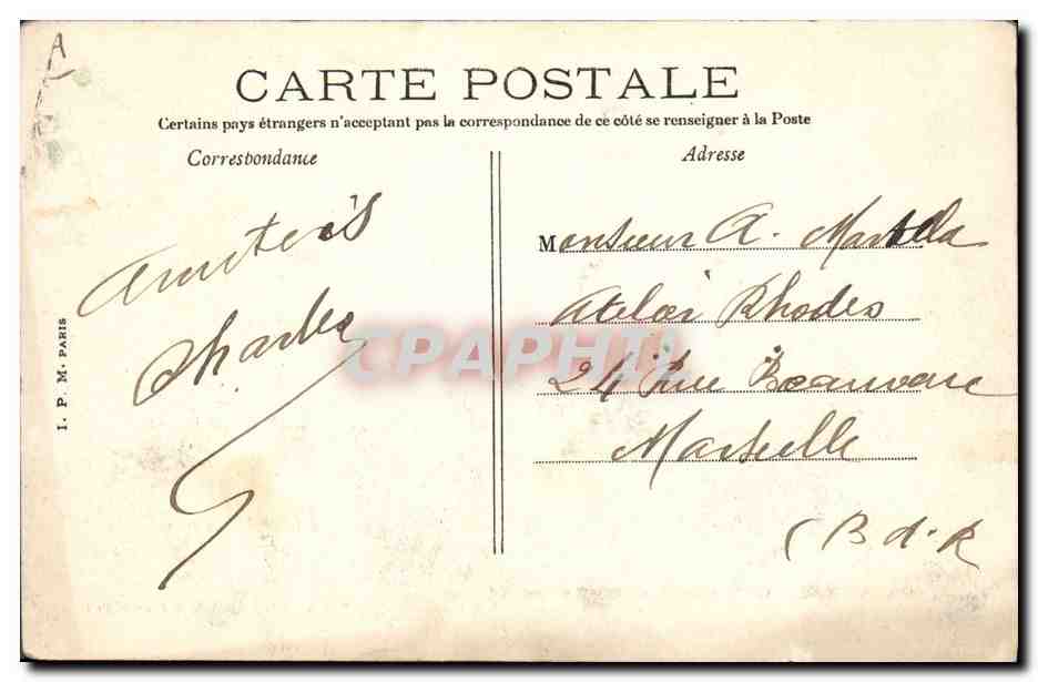 Le "Carnot", Cuirassé d'Escadre — Édition d'Art Pl. d'Armes, Toulon — Verso