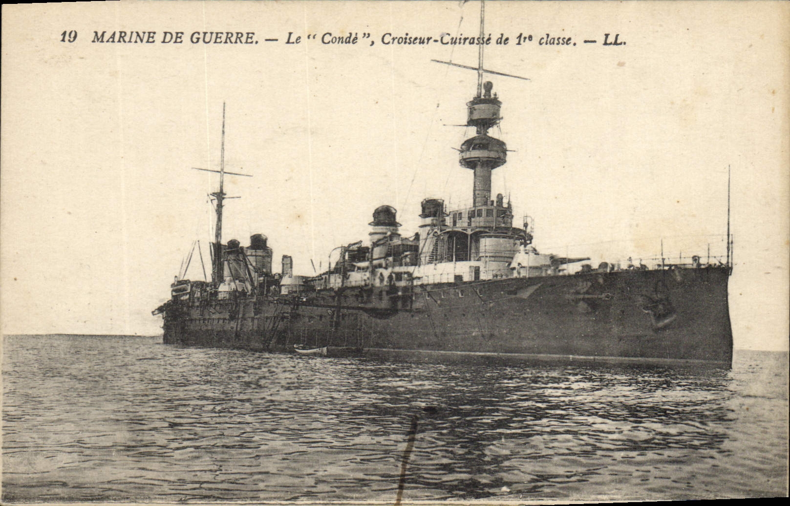 Le "Condé", Croiseur-Cuirassé de 1ère classe — LL. — Marine de Guerre