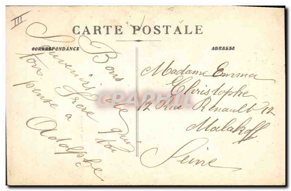 CPA Bateau de Guerre Charlemagne Cuirasse Francais de 1er rang en chasse par grosse mer — Verso