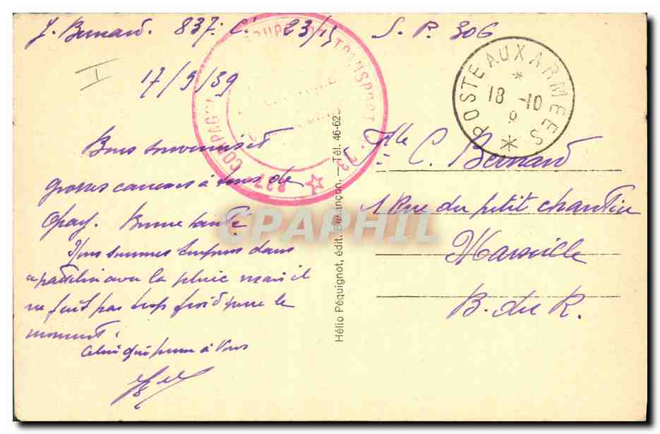 CPA Gray Ancienne Sous Prefecture et Nd de Gray — Verso