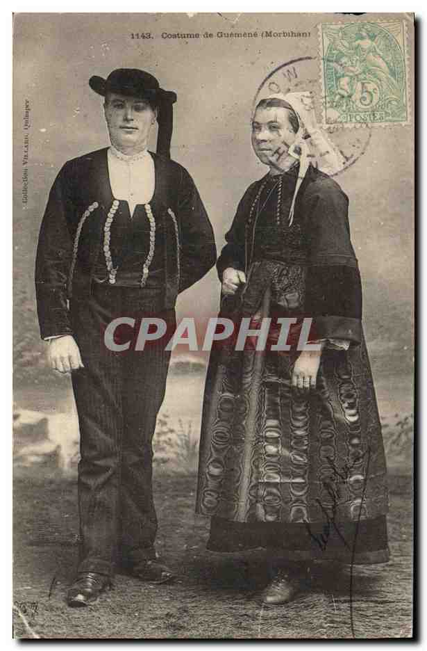 CPA Folklore Costume de Guemene Morbihan