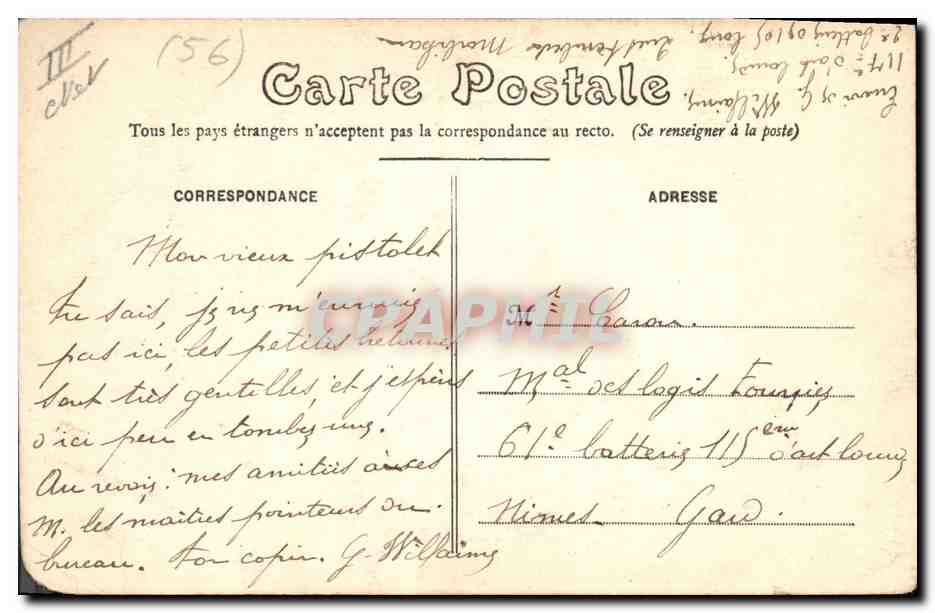 CPA Folklore Moirbihan Guer Un jour de fiancailles — Verso