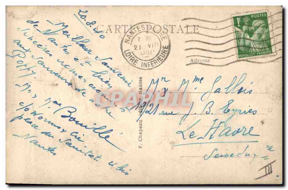 CPA Folklore Jeune fille de Pont Aven — Verso