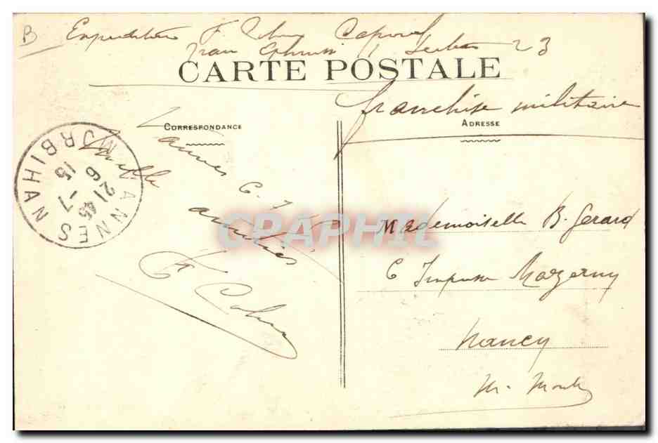 CPA Folklore Vieille paysanne de Cornouailles — Verso