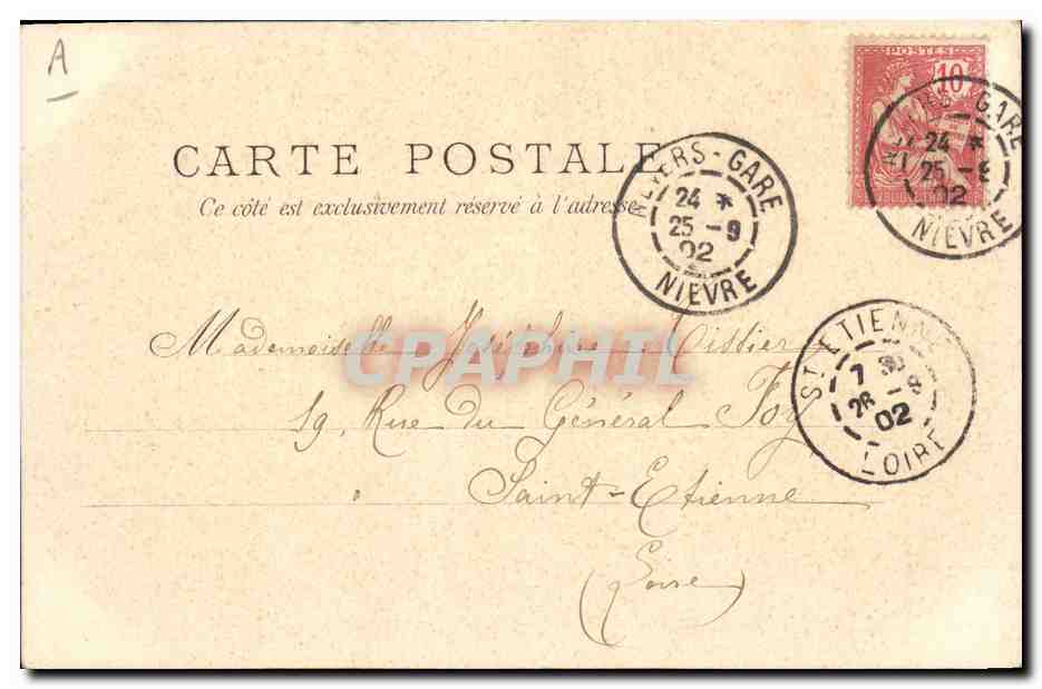CPA Folklore Jeune fille de Quimperle — Verso