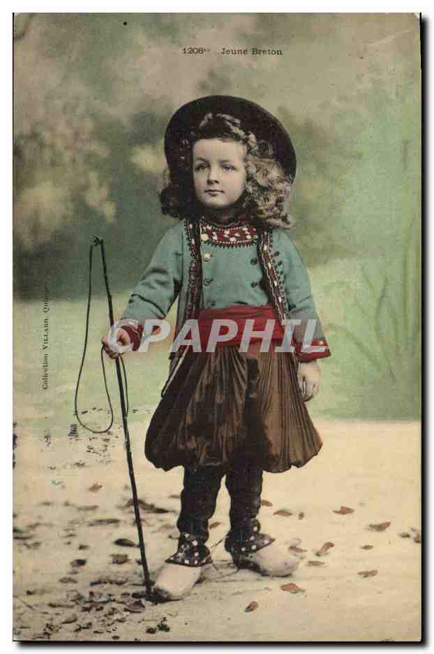 CPA Folklore Jeune breton 
