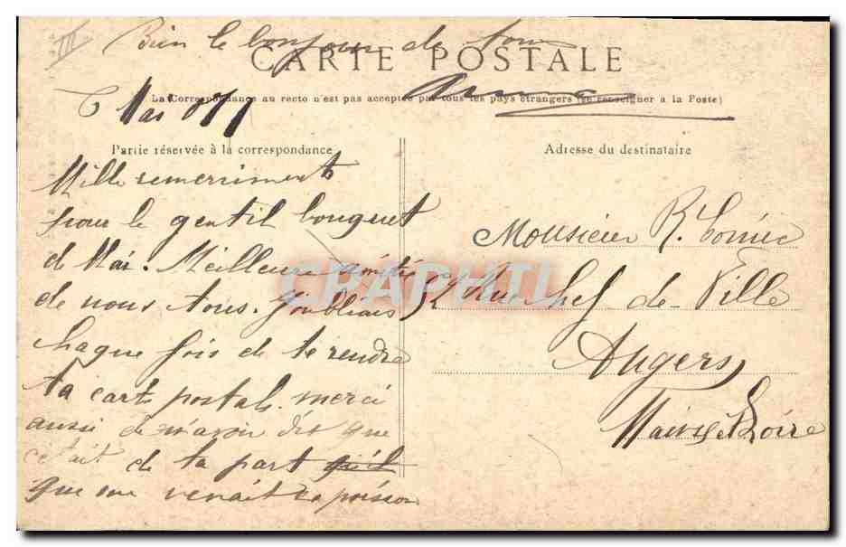 CPA Folklore Un mariage au Bourg de Batz Enfants — Verso