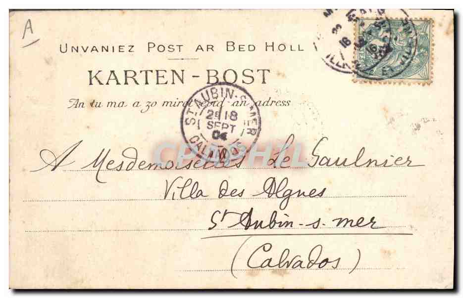 CPA Folklore Maries de Bannalec Mariage — Verso