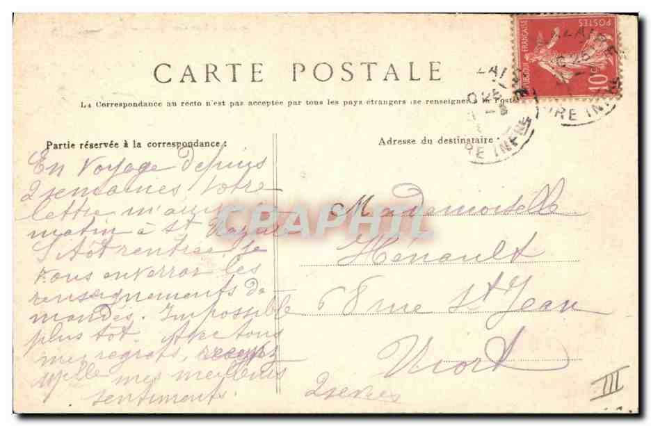 CPA Folklore Loup de mer breton  — Verso