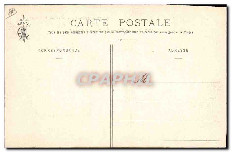 CPA Folklore Jeunes filles du pays d'Auray — Verso