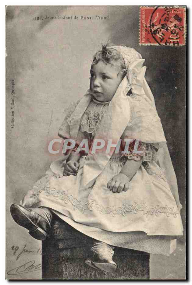 CPA Folklore Jeune enfant de Pont L'Abbe 