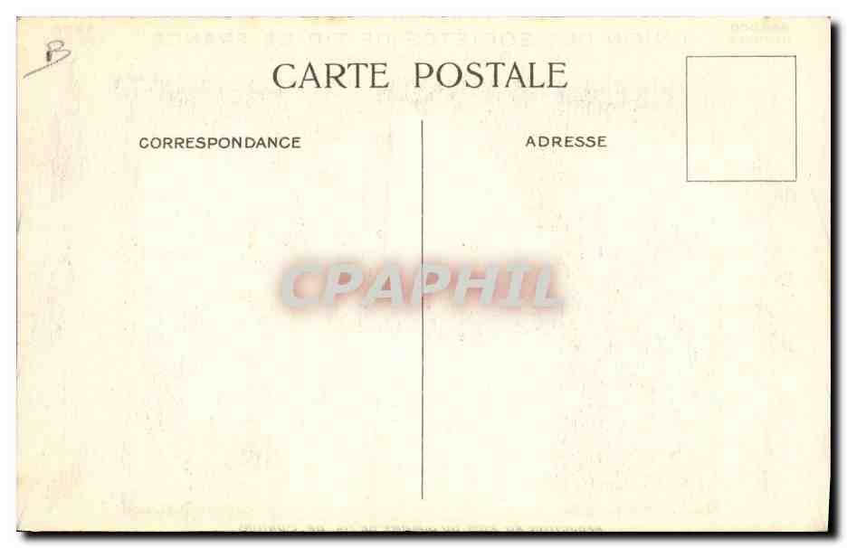 CPA Militaria Union des Societes de Tir de France Pour la patrie  — Rückseite
