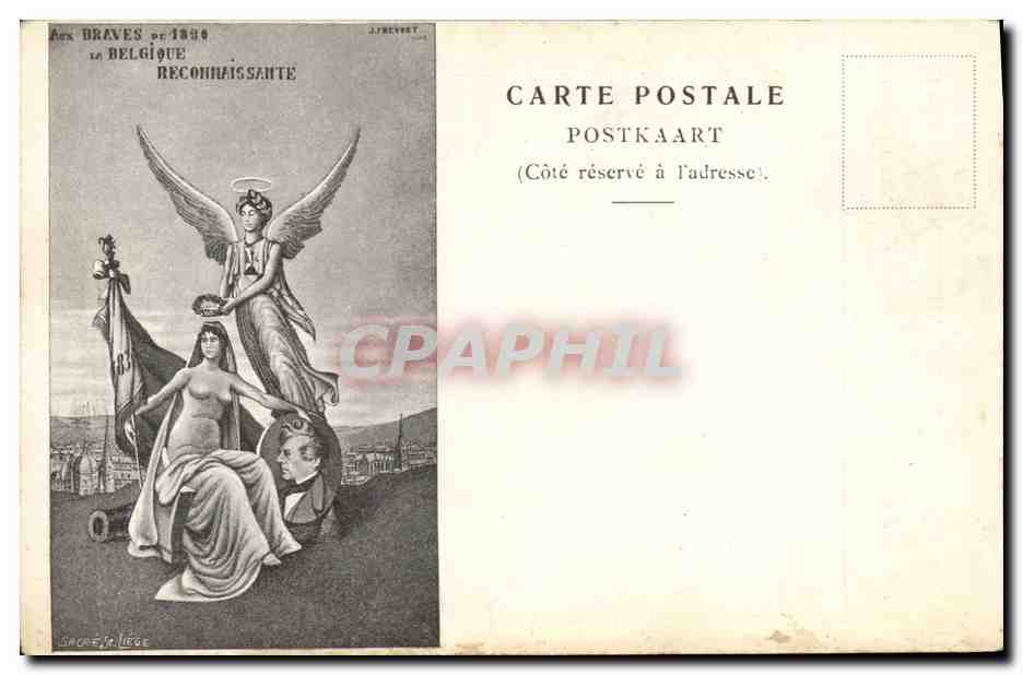 CPA Militaria Aux braves de 1830 la Belgique reconnaissante