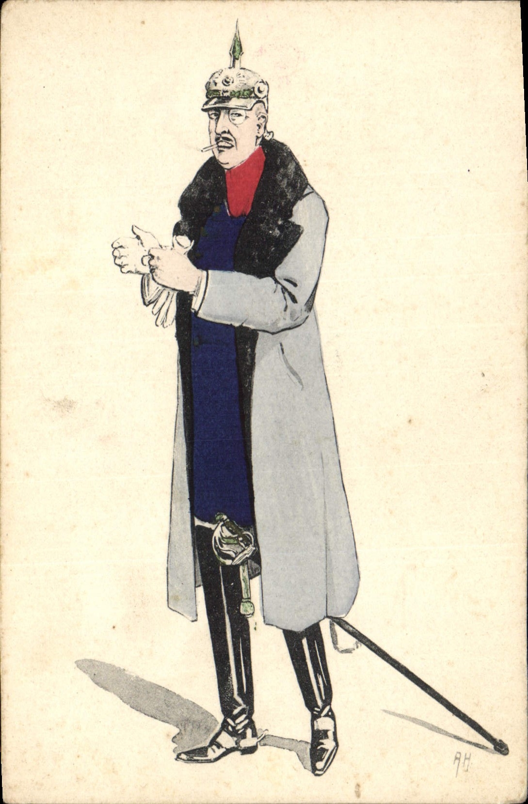 CPA Militaria Officier Allemand