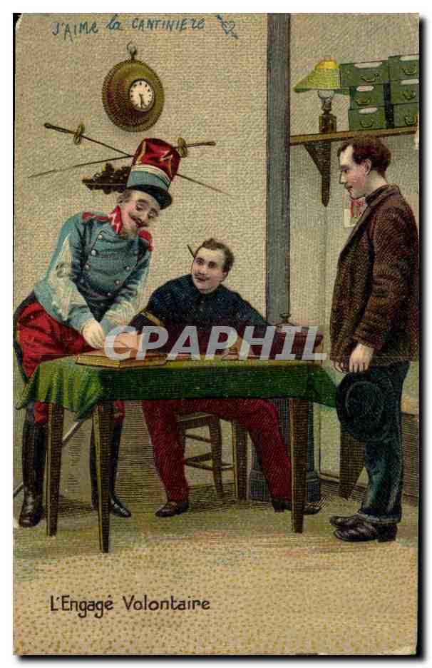 CPA Militaria L'engage volontaire