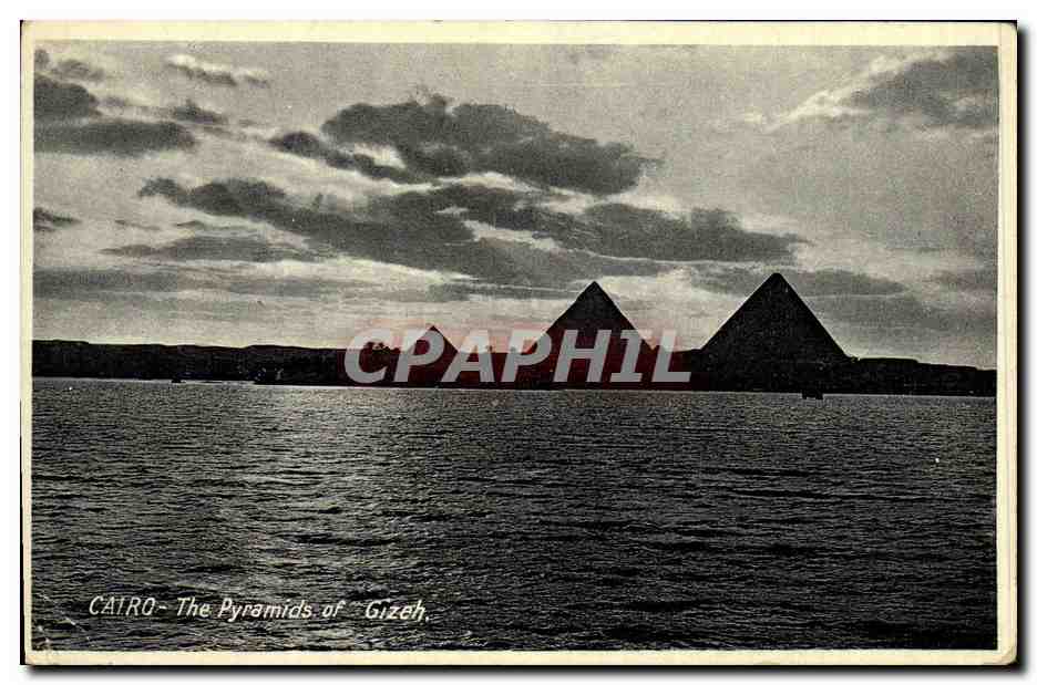 CPA Egypt Egypte Cairo The pyramids of Gizeh