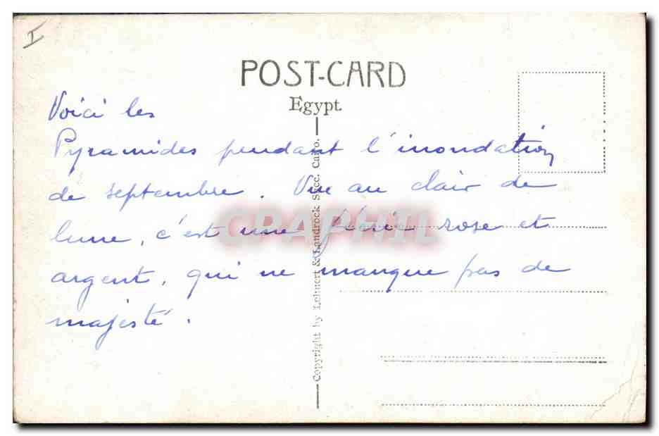 CPA Egypt Egypte Cairo The pyramids of Gizeh — Verso