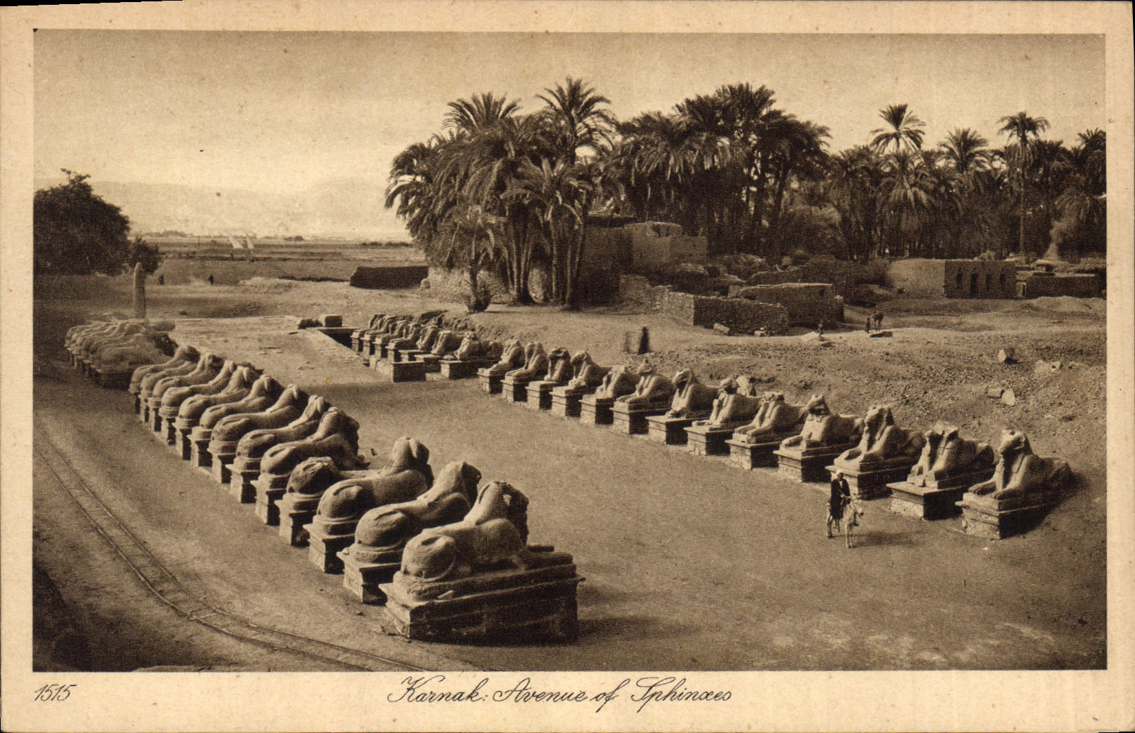 Karnak. Avenue of Sphinxes — éditeur Lehner & Ruck, n° 1575
