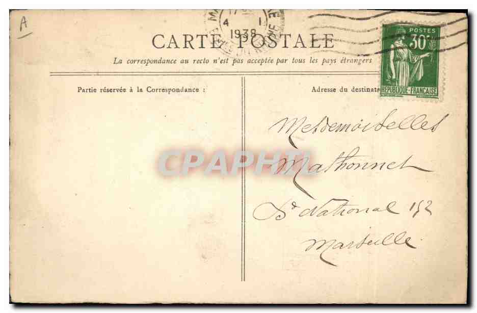 Deux enfants en costume de carnaval — salutation de fin d'année — dessin de Roger — Rückseite