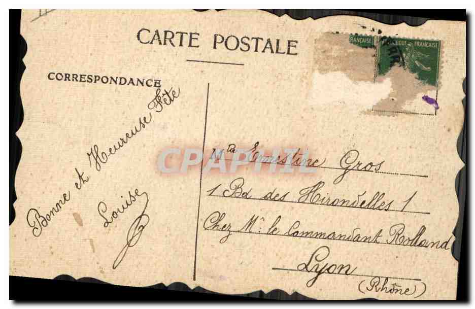 Poisson — Souvenir — Carte postale — Verso