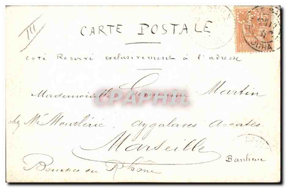 Vue du château de Baudondon — dessin de Foglet — 1901 — Rückseite