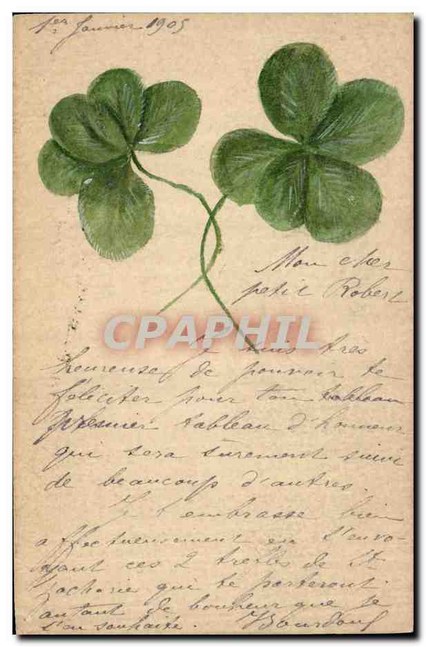 Clover — illustration — Carte postale française