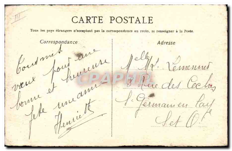 Cavigliera e rose — uccelli — 'Felice Sète' — datata 25 agosto 1920 — Verso