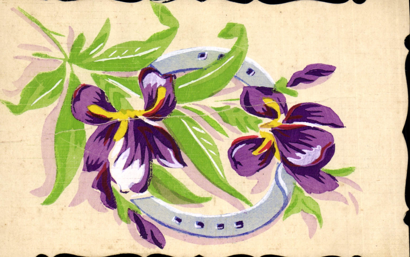 Iris et éperon — illustration — éditeur et n° de série non lisibles