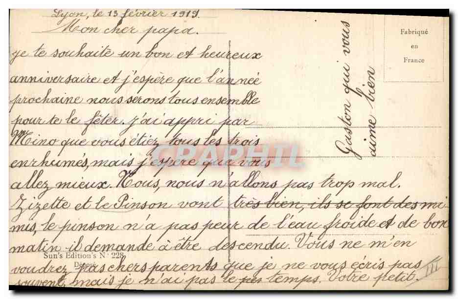 Fleurs bleues — Souvenirs — Sun's Editions N° 228 — Verso