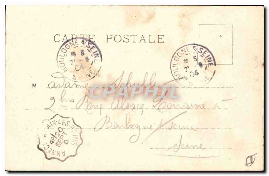 CPA Chateau de Menthon Lac d'Annecy — Verso